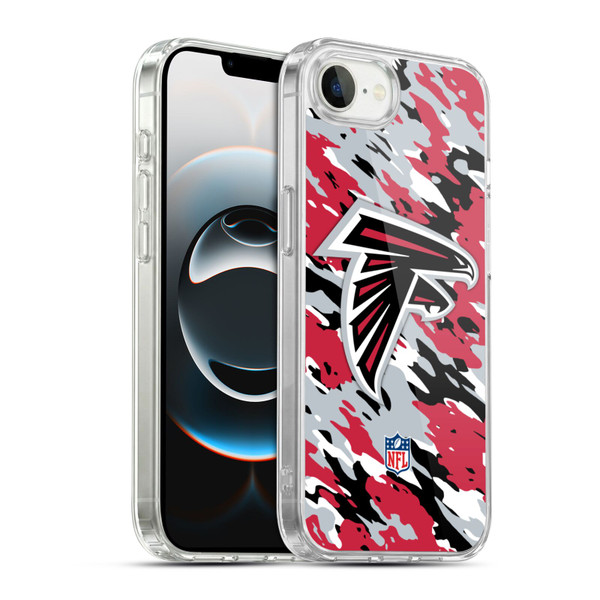 NFL Atlanta Falcons Logo Camou Soft Gel Case for Apple iPhone 16e / Apple iPhone 17e & MagSafe