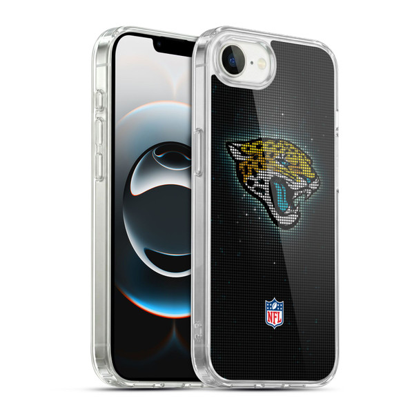 NFL Jacksonville Jaguars Artwork LED Soft Gel Case for Apple iPhone 16e / Apple iPhone 17e & MagSafe