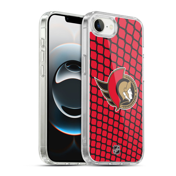 NHL Ottawa Senators Net Pattern Soft Gel Case for Apple iPhone 16e / Apple iPhone 17e & MagSafe