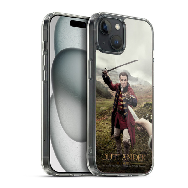 Outlander Characters Jonathan Randall In Action Soft Gel Case for Apple iPhone 15 Plus & MagSafe