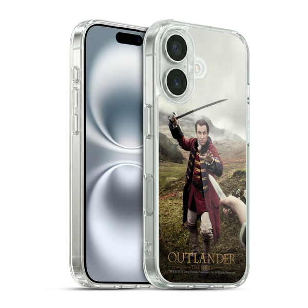 Outlander Characters Jonathan Randall In Action Soft Gel Case for Apple iPhone 16 & MagSafe