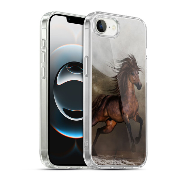 Simone Gatterwe Horses Brown Soft Gel Case for Apple iPhone 16e / Apple iPhone 17e & MagSafe