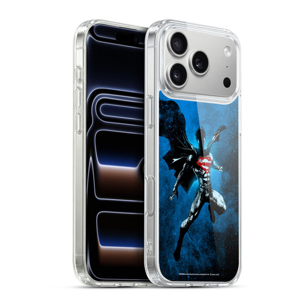 Superman DC Comics 80th Anniversary Splatter Soft Gel Case for Apple iPhone 17 Pro Max