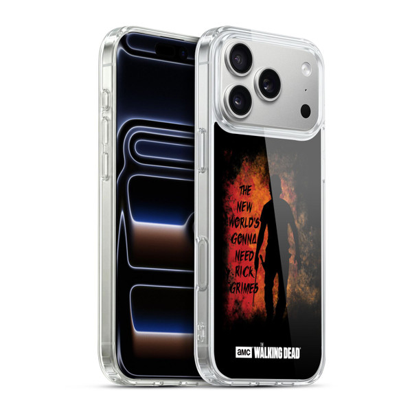AMC The Walking Dead Typography Gonna Need Rick Soft Gel Case for Apple iPhone 17 Pro Max