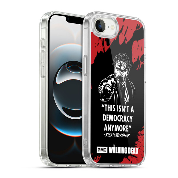 AMC The Walking Dead Typography Ricktatorship Soft Gel Case for Apple iPhone 16e / Apple iPhone 17e & MagSafe