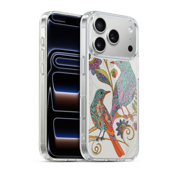 Valentina Birds Spring Flower Doodle Soft Gel Case for Apple iPhone 17 Pro