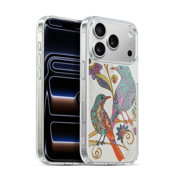 Valentina Birds Spring Flower Doodle Soft Gel Case for Apple iPhone 17 Pro