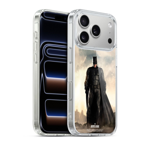 Justice League Movie Character Posters Batman Soft Gel Case for Apple iPhone 17 Pro