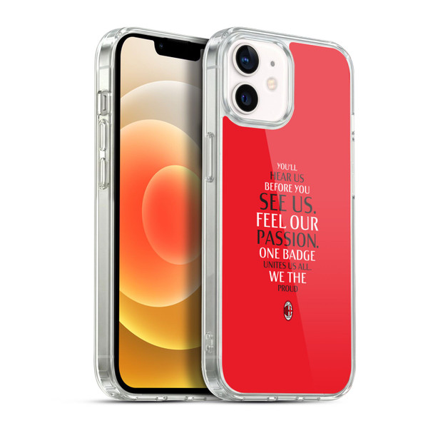 AC Milan Art Typography Soft Gel Case for Apple iPhone 12 / iPhone 12 Pro & MagSafe