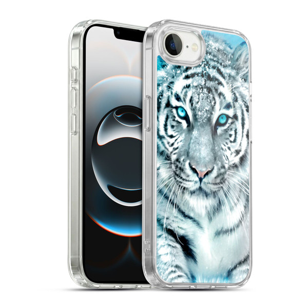 Aimee Stewart Animals White Tiger Soft Gel Case for Apple iPhone 16e / Apple iPhone 17e & MagSafe