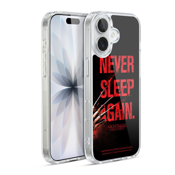 A Nightmare On Elm Street (2010) Graphics Never Sleep Again Soft Gel Case for Apple iPhone 17