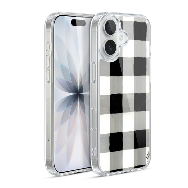 Haley Bush Pattern Painting Buffalo Check Black Soft Gel Case for Apple iPhone 17