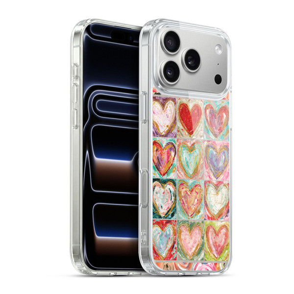 Haley Bush Pattern Painting Hearts Soft Gel Case for Apple iPhone 17 Pro Max
