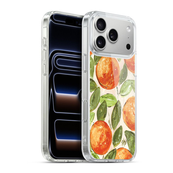 Haley Bush Pattern Painting Orange Splash Soft Gel Case for Apple iPhone 17 Pro Max