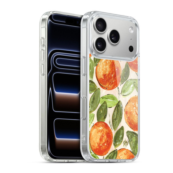 Haley Bush Pattern Painting Orange Splash Soft Gel Case for Apple iPhone 17 Pro