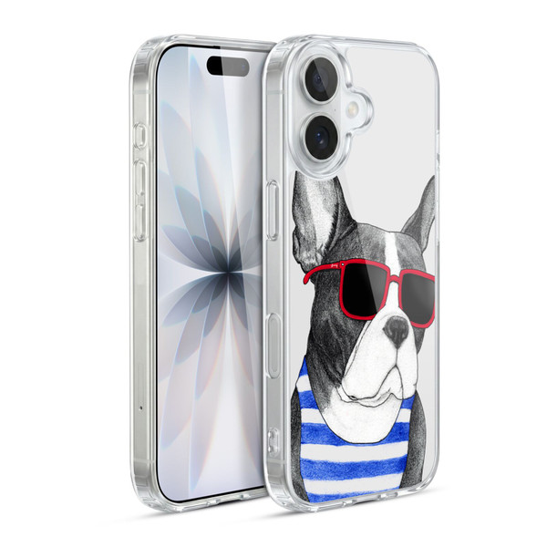 Barruf Dogs Frenchie Summer Style Soft Gel Case for Apple iPhone 17