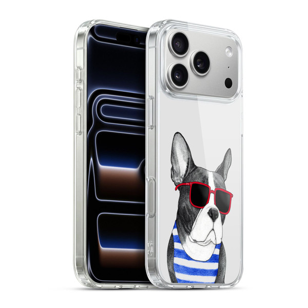 Barruf Dogs Frenchie Summer Style Soft Gel Case for Apple iPhone 17 Pro Max