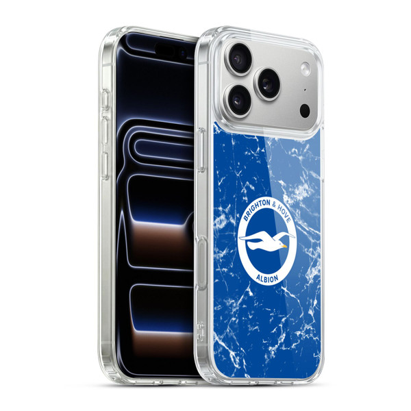 Brighton & Hove Albion F.C Logo Marble Soft Gel Case for Apple iPhone 17 Pro Max