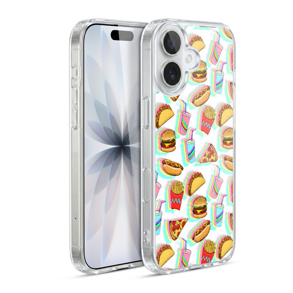Micklyn Le Feuvre Patterns 2 Rainbow Fast Food Soft Gel Case for Apple iPhone 17