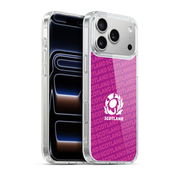 Scotland Rugby Graphics Logo Purple Soft Gel Case for Apple iPhone 17 Pro Max