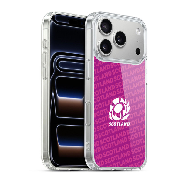 Scotland Rugby Graphics Logo Purple Soft Gel Case for Apple iPhone 17 Pro