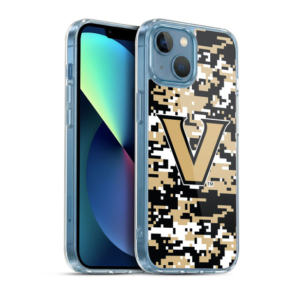 Vanderbilt University Vandy Vanderbilt University Digital Camouflage Soft Gel Case for Apple iPhone 13 Mini & MagSafe