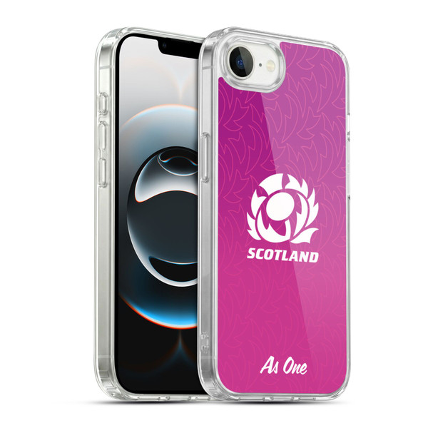 Scotland Rugby Graphics Gradient Pattern Soft Gel Case for Apple iPhone 16e / Apple iPhone 17e & MagSafe