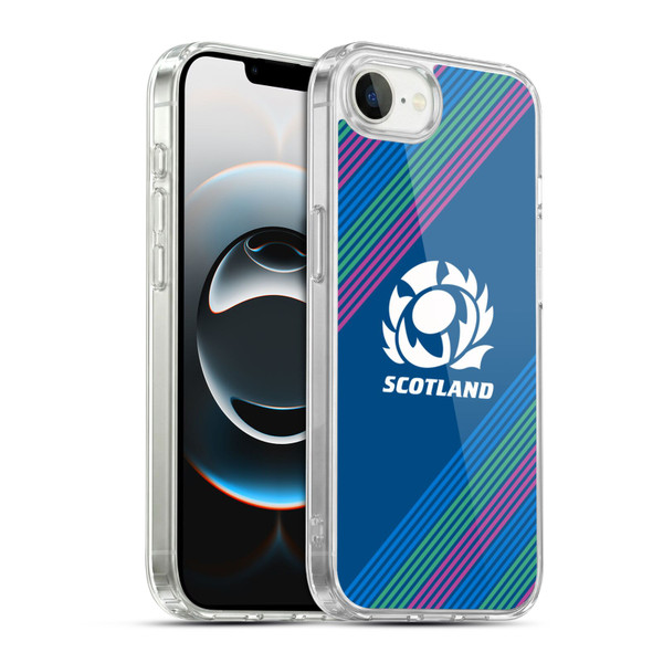 Scotland Rugby Graphics Stripes Soft Gel Case for Apple iPhone 16e / Apple iPhone 17e & MagSafe