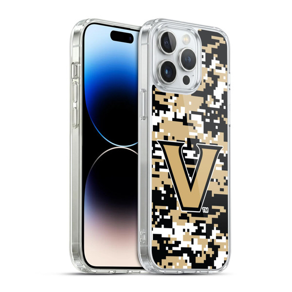 Vanderbilt University Vandy Vanderbilt University Digital Camouflage Soft Gel Case for Apple iPhone 14 Pro Max & MagSafe