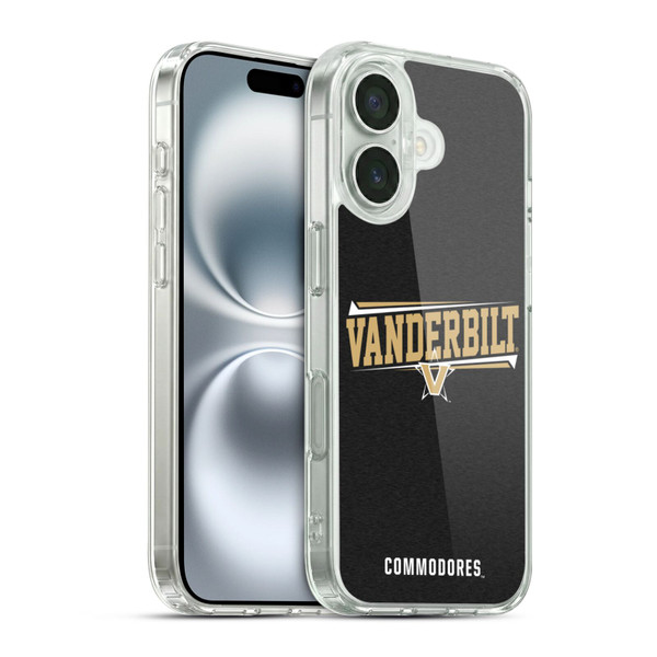 Vanderbilt University Vandy Vanderbilt University Double Bar Soft Gel Case for Apple iPhone 16 & MagSafe