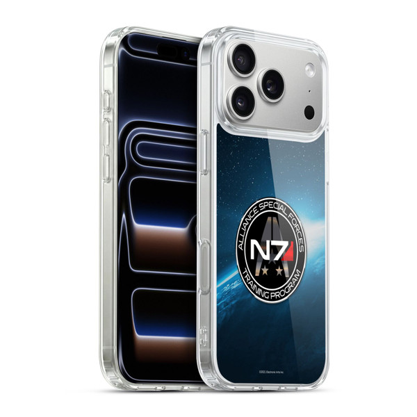 EA Bioware Mass Effect 3 Badges And Logos N7 Training Program Soft Gel Case for Apple iPhone 17 Pro Max