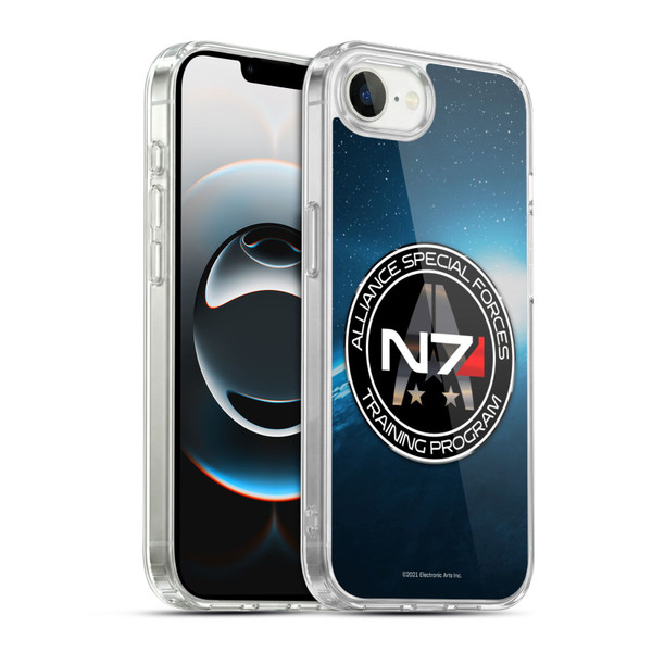 EA Bioware Mass Effect 3 Badges And Logos N7 Training Program Soft Gel Case for Apple iPhone 16e / Apple iPhone 17e & MagSafe