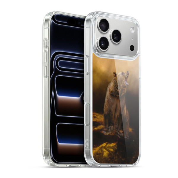 Simone Gatterwe Animals Roaring Grizzly Bear Soft Gel Case for Apple iPhone 17 Pro Max