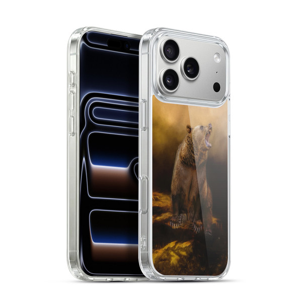 Simone Gatterwe Nature Portraits Roaring Grizzly Bear Soft Gel Case for Apple iPhone 17 Pro Max