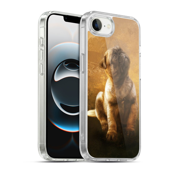 Simone Gatterwe Animals Pug Puppy Soft Gel Case for Apple iPhone 16e / Apple iPhone 17e & MagSafe