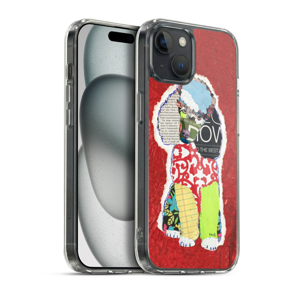 Michel Keck Dogs 2 Poodle Soft Gel Case for Apple iPhone 15 Plus & MagSafe