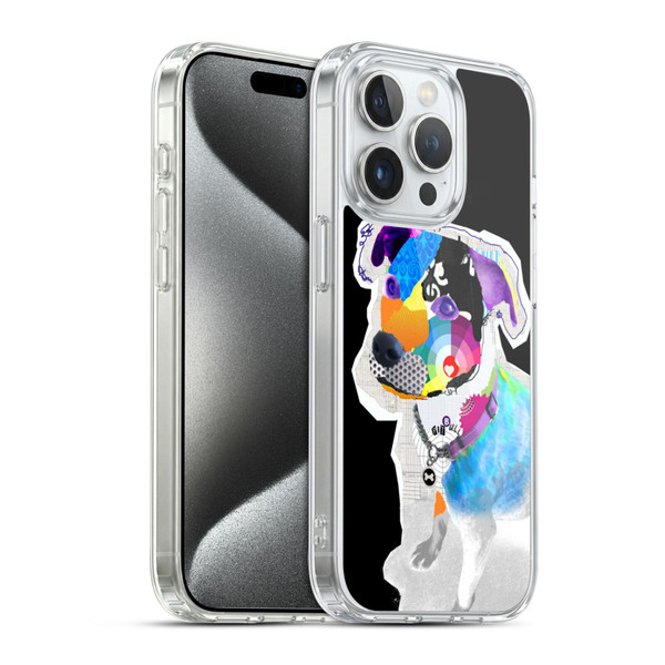 Michel Keck Dogs 2 Pitbull Soft Gel Case for Apple iPhone 15 Pro & MagSafe