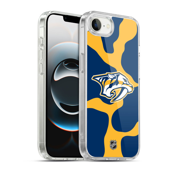 NHL Nashville Predators Cow Pattern Soft Gel Case for Apple iPhone 16e / Apple iPhone 17e & MagSafe