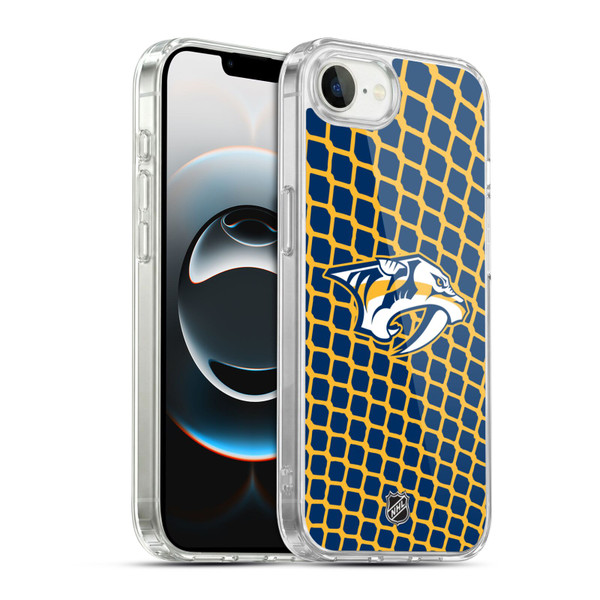 NHL Nashville Predators Net Pattern Soft Gel Case for Apple iPhone 16e / Apple iPhone 17e & MagSafe