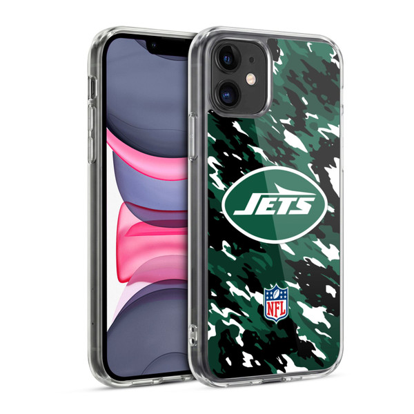 NFL New York Jets Logo Camou Soft Gel Case for Apple iPhone 11