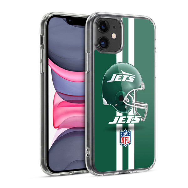 NFL New York Jets Logo Helmet Soft Gel Case for Apple iPhone 11