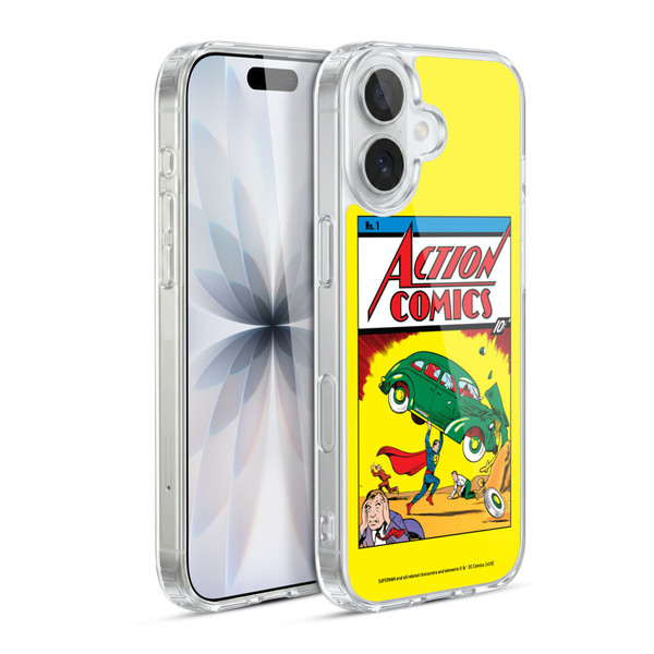 Superman DC Comics Famous Comic Book Covers Action Comics 1 Soft Gel Case for Apple iPhone 17