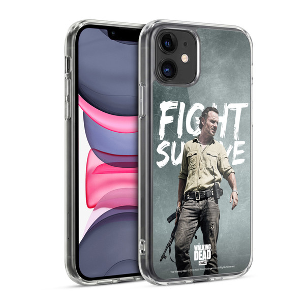 AMC The Walking Dead Rick Grimes Legacy Fight Survive Soft Gel Case for Apple iPhone 11