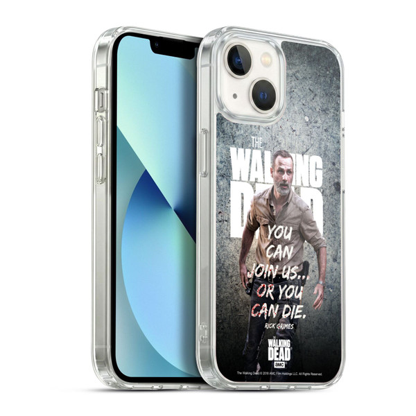 AMC The Walking Dead Rick Grimes Legacy Join Us Soft Gel Case for Apple iPhone 13