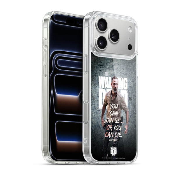 AMC The Walking Dead Rick Grimes Legacy Join Us Soft Gel Case for Apple iPhone 17 Pro Max