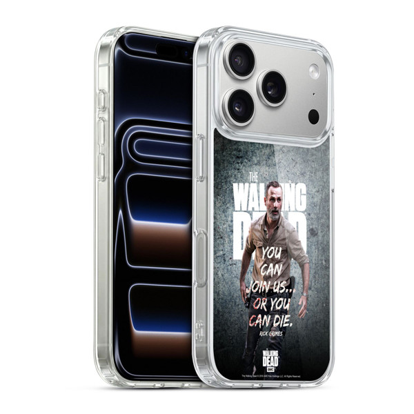 AMC The Walking Dead Rick Grimes Legacy Join Us Soft Gel Case for Apple iPhone 17 Pro