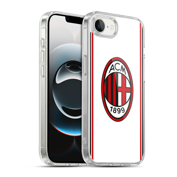 AC Milan 2017/18 Crest Kit Away Soft Gel Case for Apple iPhone 16e / Apple iPhone 17e & MagSafe