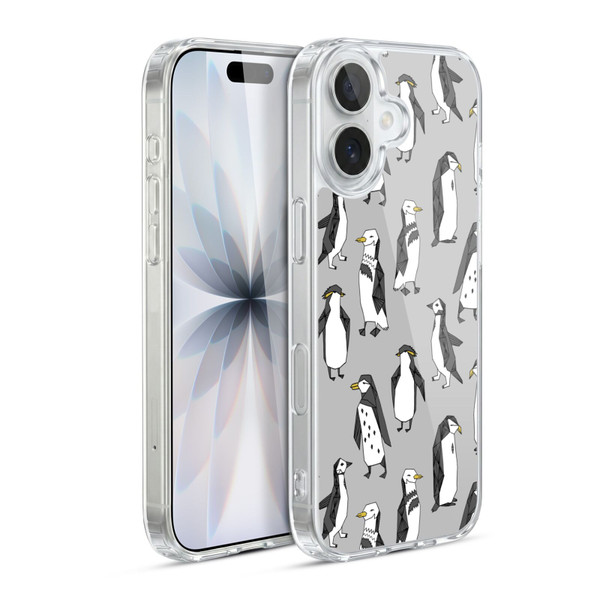 Andrea Lauren Design Birds Gray Penguins Soft Gel Case for Apple iPhone 17