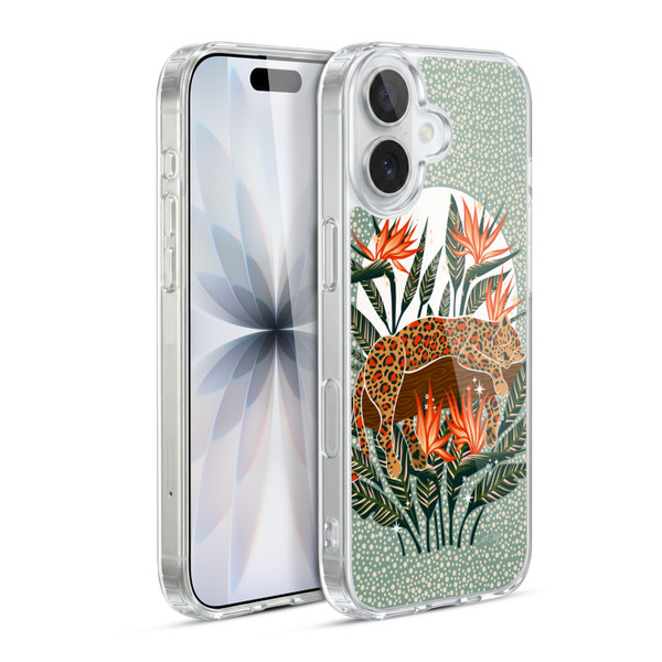Cat Coquillette Tropical Wildlife Leopard Moonrise Soft Gel Case for Apple iPhone 17