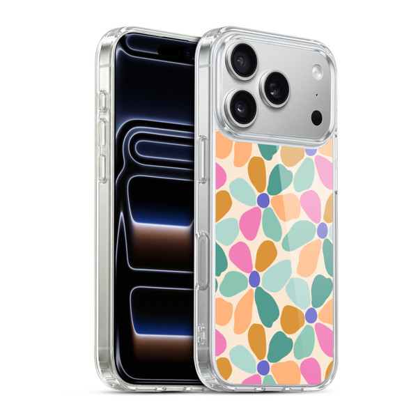 Gabriela Thomeu Retro Colorful Flowers Soft Gel Case for Apple iPhone 17 Pro